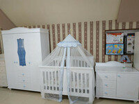 Комплект детской мебели (беловато-голубой)