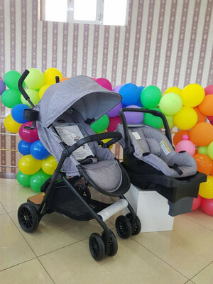 Детская коляска-трансформер (серая)
