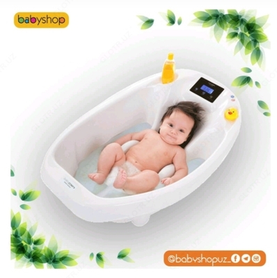 Детская ванночка с электронными весами и термометром BABY PATENT AQUA SCALE