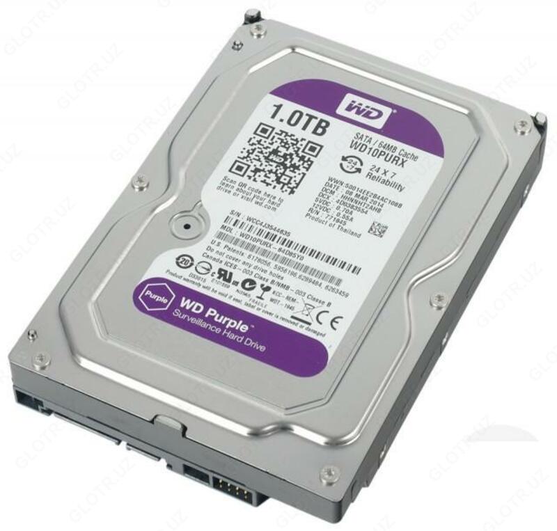  Жёсткий диск для видеонаблюдения  WD - Purple HDD 1Tb - 