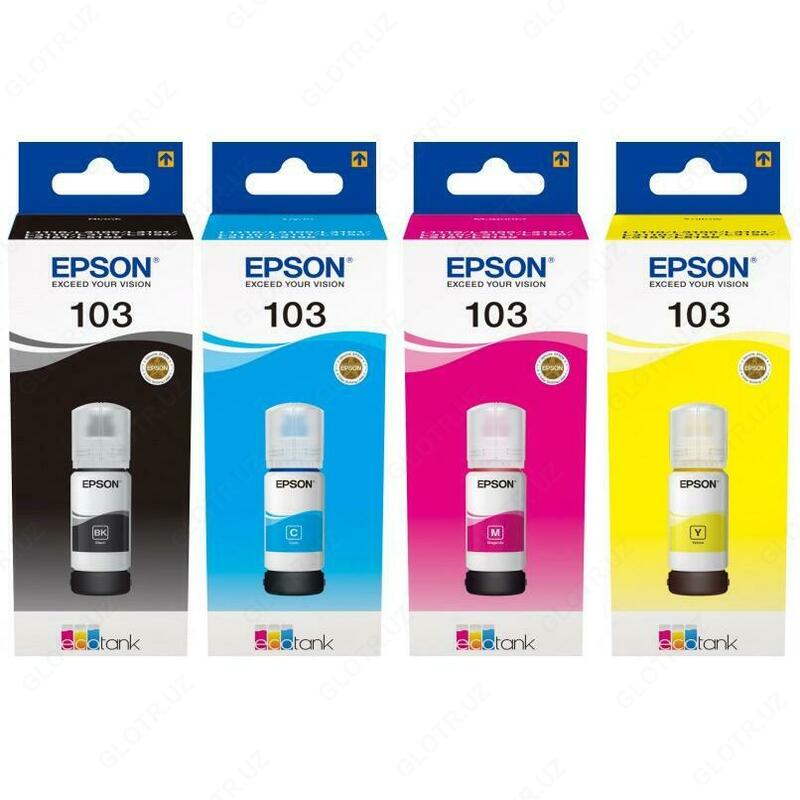  Чернила - Epson 103 EcoTank Black ink bottle (4500 стр.) для L31xx C13T00S14A - 