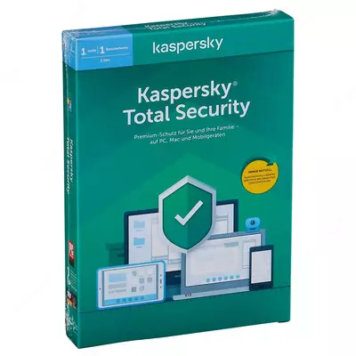 Kaspersky Total Security (лицензия на 3 устройства, аккаунты KPM, KSK на 1 год)