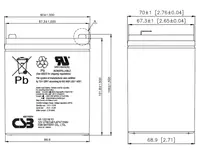 UPS uchun CSB 9Ah 12V akkumulyatori Chakana savdo
