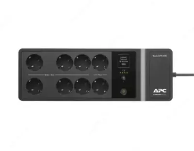  Back-UPS BE seriyali 850 VA quvvatli  Schuko rozetkalari bilan uzluksiz quvvat manbai Chakana savdo