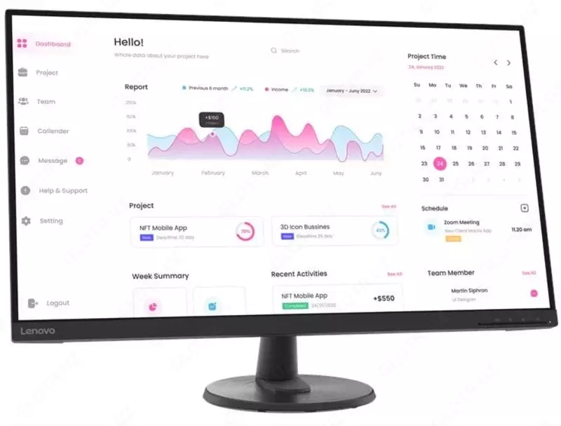  LENOVO d32-45 monitor (67a0gac2eu) OOO Heawenly Wave