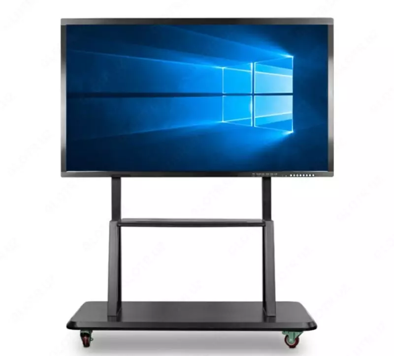  POWER TOUCH 65 dyuymli interaktiv sensorli panel OPS va mobil stend bilan Chakana savdo