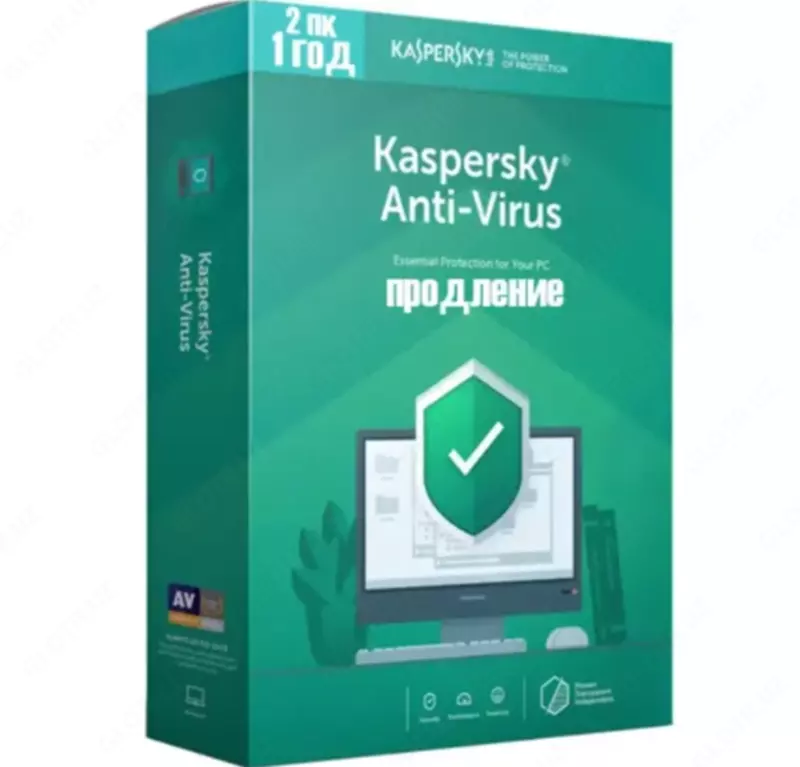   Kasperskiy antivirusi. 2 ta kompyuter uchun litsenziyani 1 yilga uzaytirish