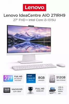 Monoblok Lenovo IdeaCentre AIO 27IRH9 27 FHD / Intel Core i3-1315U / 8GB DDR5 / 512GB SSD