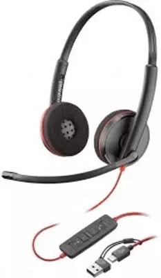 Poly Blackwire 3220 USB-C / USB-A simli garnitura (8X228A6)