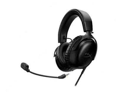 HyperX Cloud III Black o‘yin quloqchin, simli, 7.1 ovoz, mikrofon, USB/3.5 mm, PC PS5 Xbox uchun