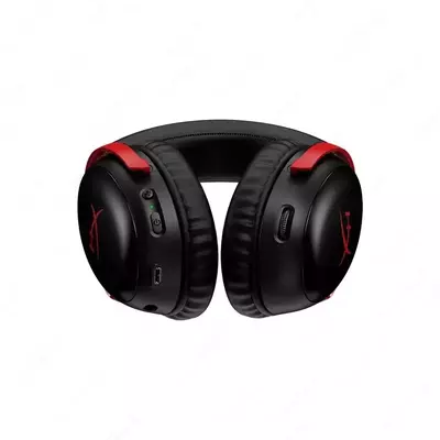 HyperX Cloud III S Wireless Black-Red o‘yin quloqchin, simsiz, 2.4GHz + Bluetooth 5.3, 53 mm, 200 soat, DTS 7.1, mikrofon