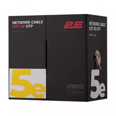 Кабель витая пара 2E CAT 5e UTP LSZH 305м Yellow (2E-CBL5EUTP-LSZH-YLW)