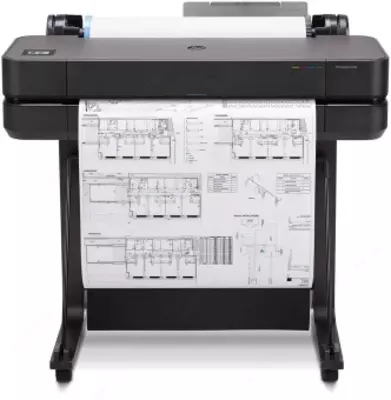HP DesignJet T630 24 - Chizmalar va grafikalarni chop etish uchun Wi-Fi  pigmentli siyoh va PDF bilan jihozlangan rangli keng formatli A1 plotteri (610 mm)