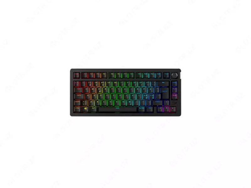 HyperX Alloy Rise 75 Wireless — 75% formatli simsiz mexanik gaming klaviatura, RGB, Hot-Swap, 2,4 GHz va Bluetooth