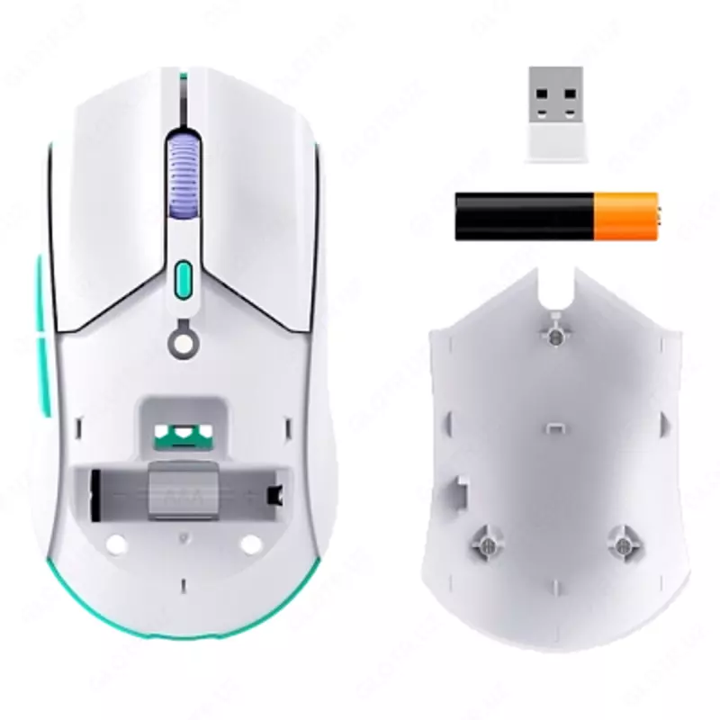 Игровая беспроводная мышь HyperX Pulsefire Haste 2 Core Wireless — White, 2,4 ГГц, Bluetooth, USB, RGB 8R2E7AA