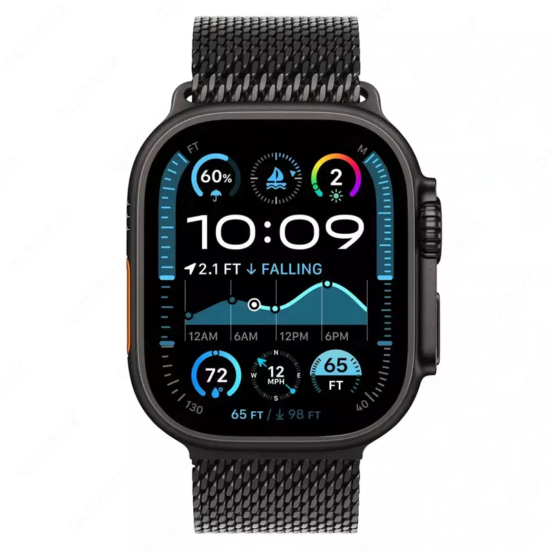 Apple 49mm Black Titanium Milanese Loop - Large