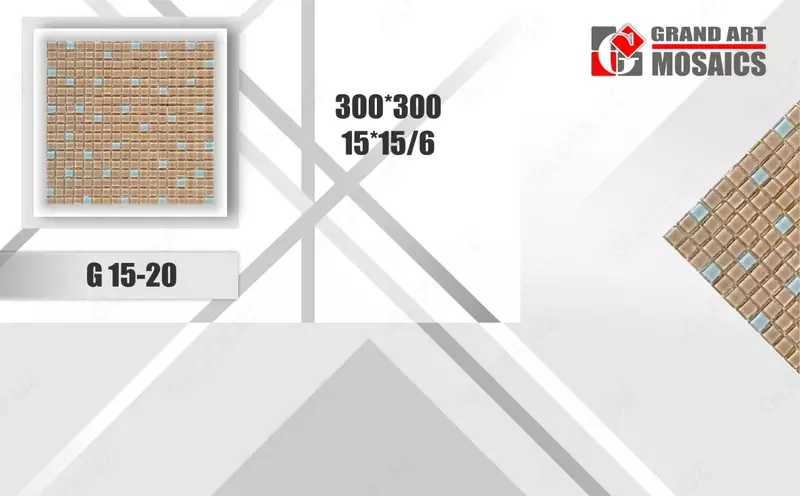 Мозаика G15-20/300*300/15*15/6