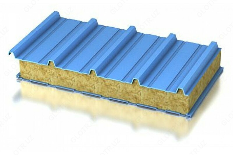 Кровельная сэндвич-панель из базальта 100 мм