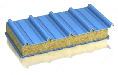 Сэндвич-панели кровельные 50 мм из базальта