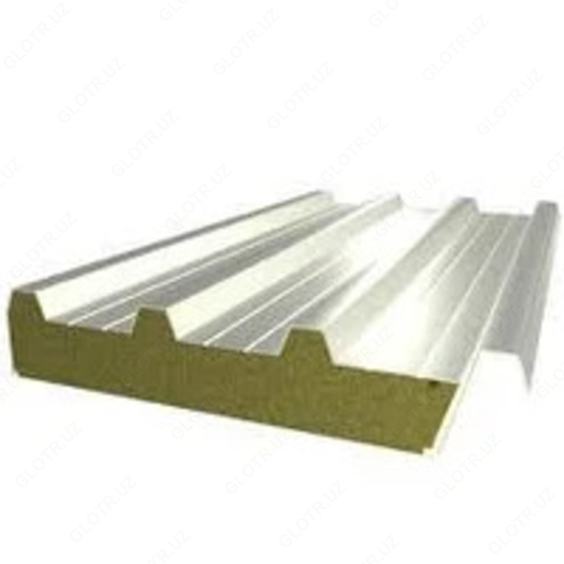 Сэндвич-панели кровельные 100 мм из базальта