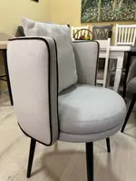 Серый мягкий стул для кухни - по запросу