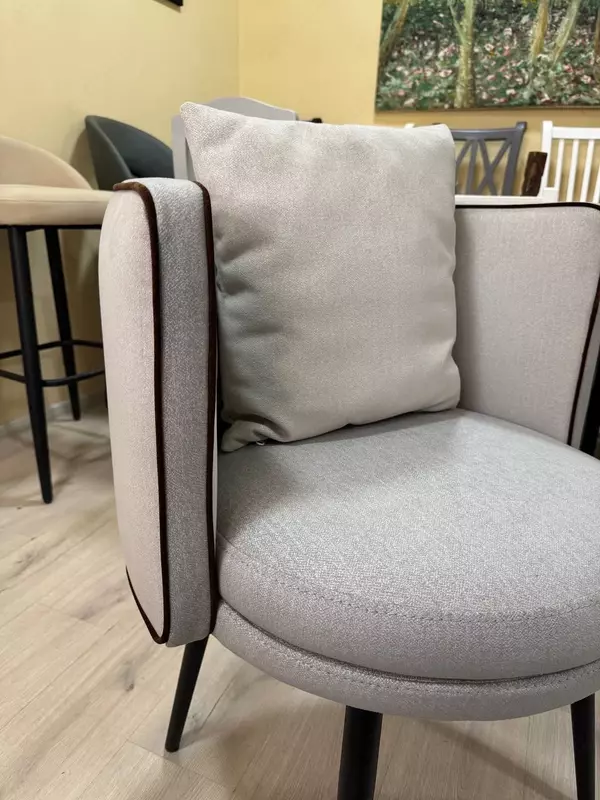 Серый мягкий стул для кухни - OOO"SEGAMA MEBEL"