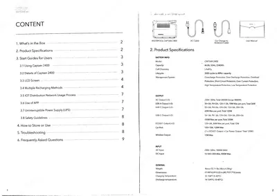 Мобильная электростанция с зарядкой от сети и солнечных панелей VigorPool Captain 2400 - 20 500 000 сум / шт.