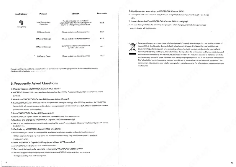 Мобильная электростанция с зарядкой от сети и солнечных панелей VigorPool Captain 2400 - OOO «Vatan Trading LTD»