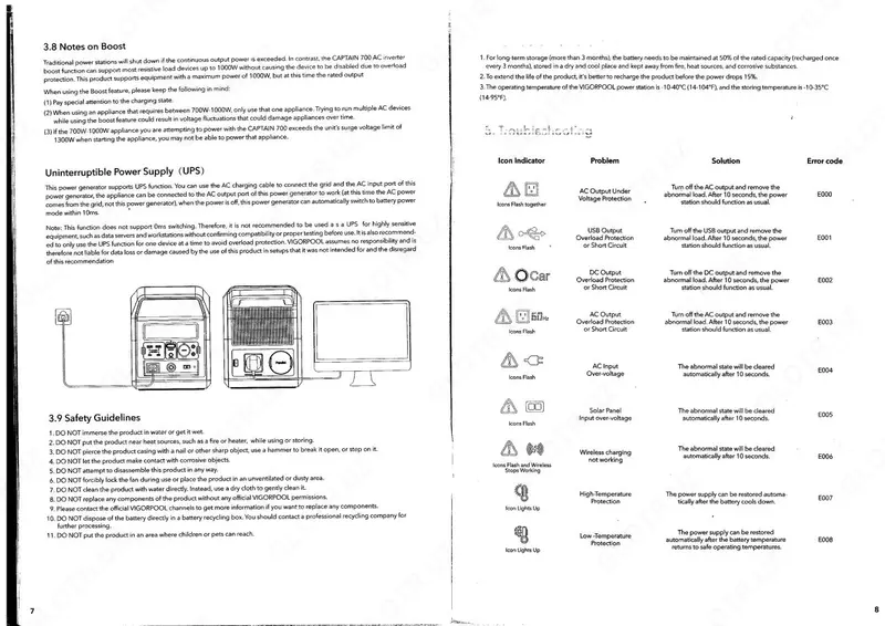 Источник резервного питания с зарядкой от сети и солнечных панелей VigorPool Captain 700 Оптом и розница
