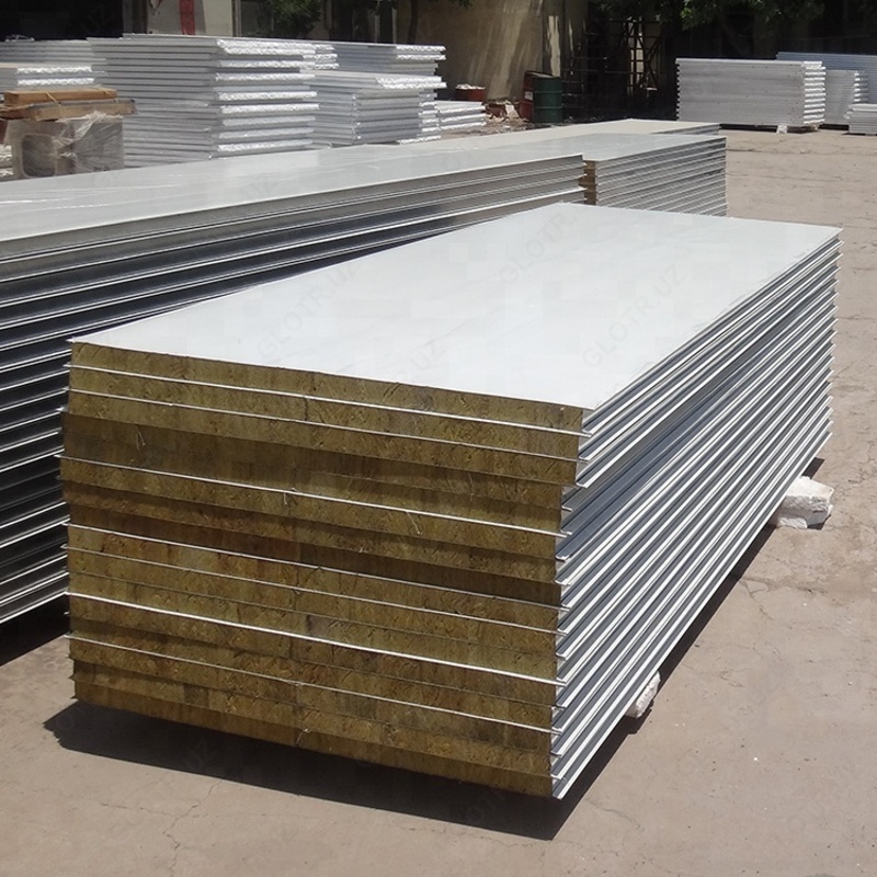 Стеновой сэндвич панель с базальтовым утеплителем, 100 мм. (толщина метала 0,4мм Российский)