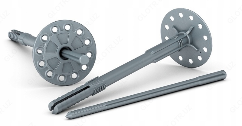   Тарельчатый дюбель (крепеж) для теплоизоляционных материалов 10*125 мм