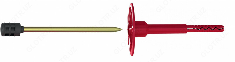   Тарельчатый дюбель «ЗОНТ»  8/60-120мм с забивным  стальным распорным элементом и термозаглушкой.