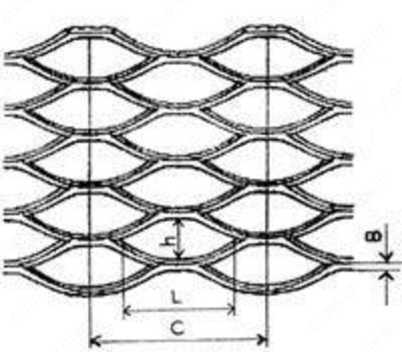 Просечно-вытяжная сетка 10х25