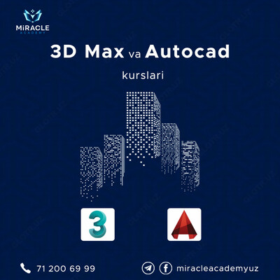 3D Max ва AutoCad ни ўрганинг ва юқори маошли касб эгасига айланинг.