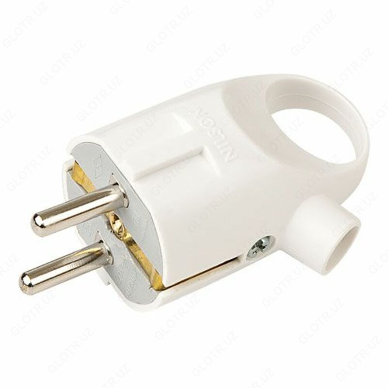 Вилка угловая с ушком с/з	16А