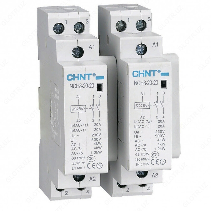  Модульный контактор NCH8-20/20 220V 50Hz 20А - 