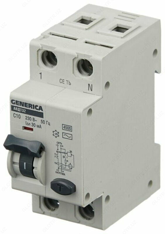  Avtomatik differentsial oqim kaliti RCBO-32 16-40 C GENERICA - 