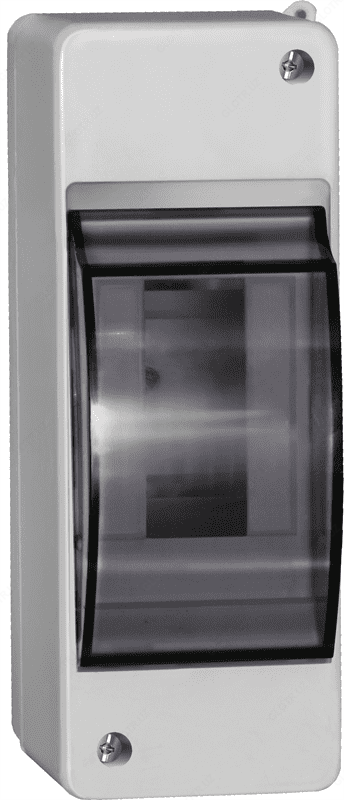 Бокс с прозрачной крышкой КМПн 2/2 для 2-х авт. выкл. наружн. уст. ИЭК  пластик