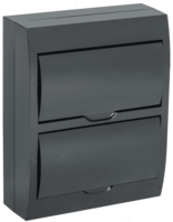 Modulli plastik sumka mentli SCHRN-P-36 qora qora eshik IP41 IEK