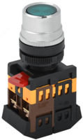 ABLFS-22 tugmasi yashil d22mm neon / 240V 1c + 1p IEK