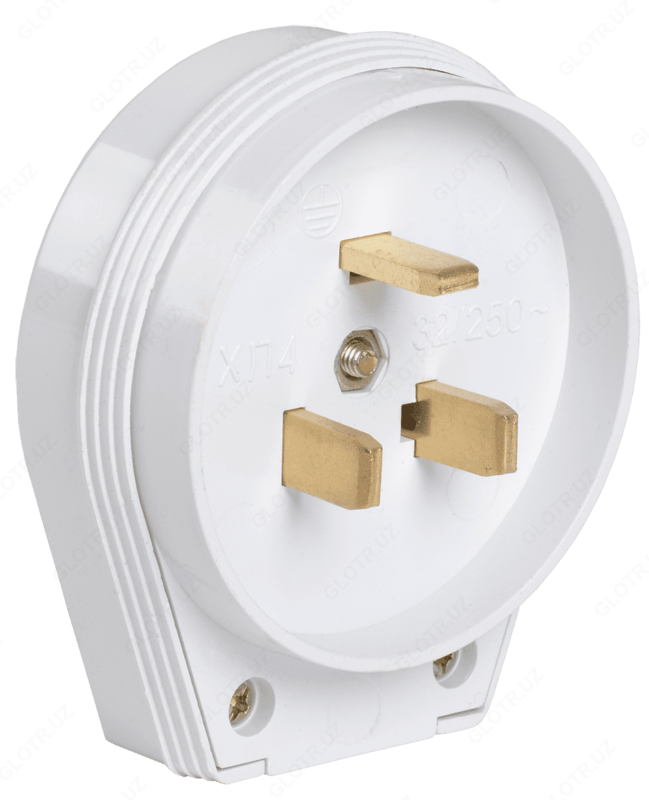 VPpl10-01-St z / k 32A oq IEK plastinka uchun ajratib olinadigan vilka