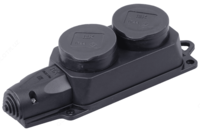 RB32-1-0m OMEGA IP44 himoya qopqoqli er-xotin rozetka (blok)