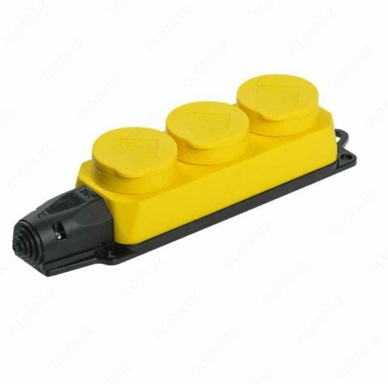 RB33-1-0m soket uch karra OMEGA IP44 sariq IEK