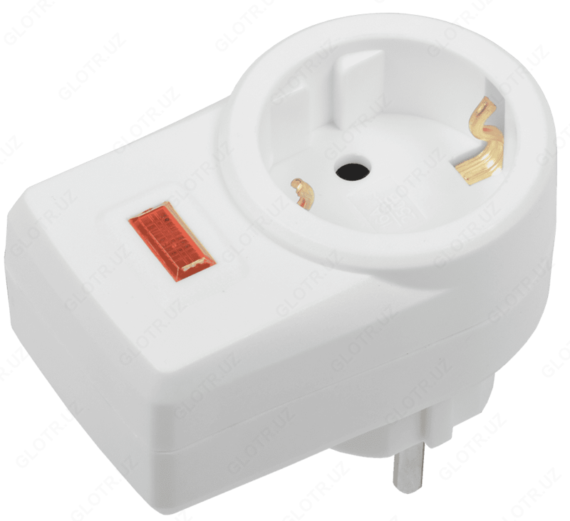 Сетевой фильтр СФ-01К 1 место 2P+PE 16А белый IEK