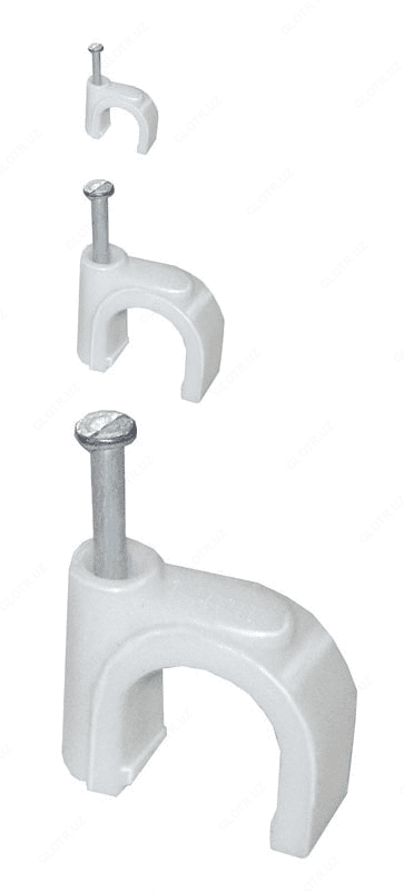 Staple 20 mm dumaloq plastik (100 dona) IEK