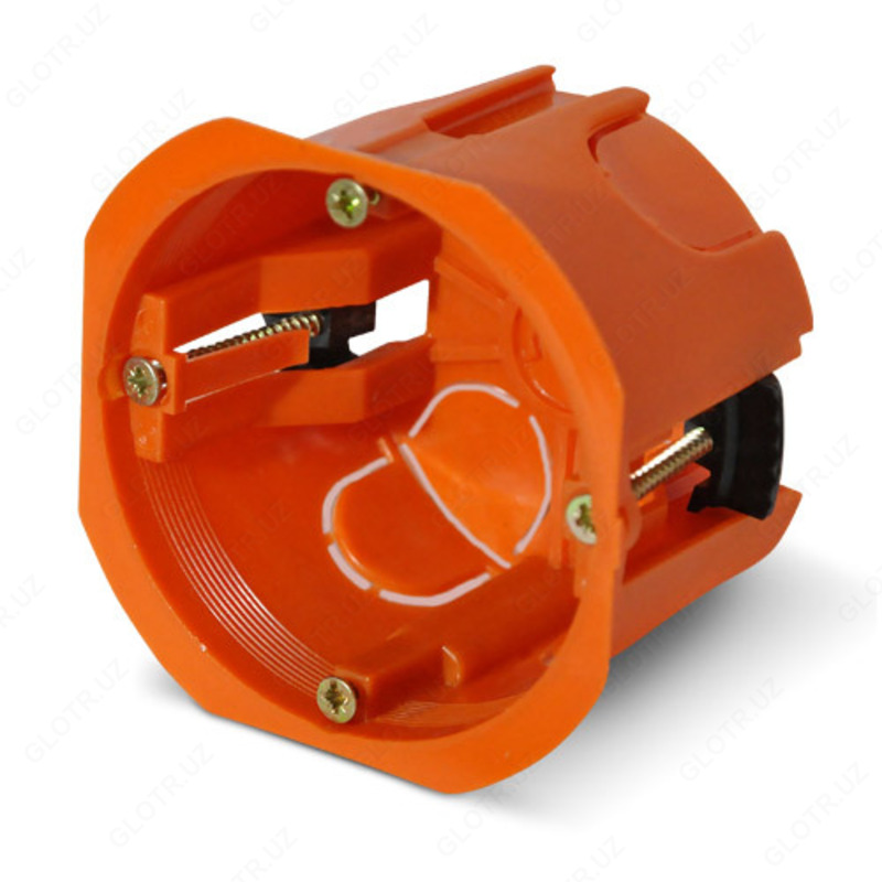 Коробка КМ40022 установочная d65х46мм для полых стен (с саморезами  пластиковые лапки)  полипропилен (100 шт)