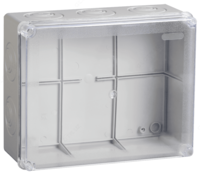 Коробка КМ41274 распаячная для о/п 240х195х165 мм IP55 (RAL7035  кабельные вводы 5 шт)
