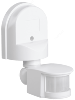 Датчик движения ДД 008 белый  макс. нагрузка 1100Вт  угол обзора 180град.  дальность 12м  IP44  ИЭК