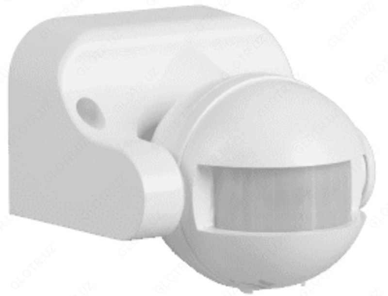 Датчик движения ДД 009 белый  макс. нагрузка 1100Вт  угол обзора 180град.  дальность 12м  IP44  ИЭК