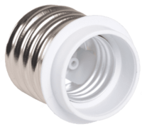 ПР40-27-К02 Переходник пластик  Е40-Е27  белый  индивидуальный пакет  IEK (гарантия 2 года)